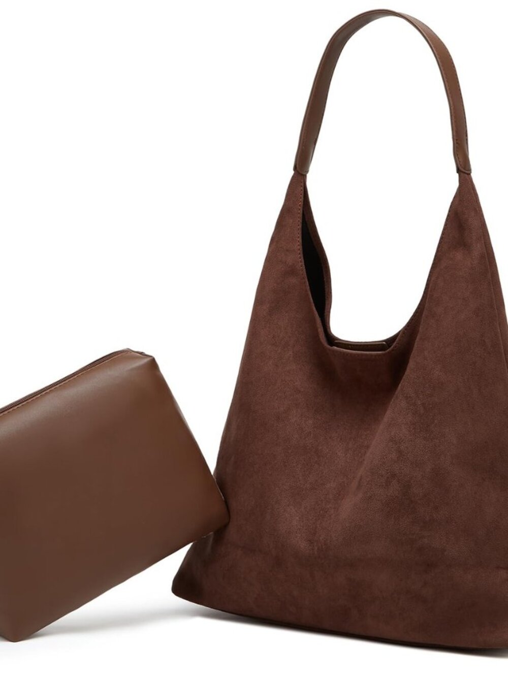 Trendy Suede Tote Bags for Women Work Bags Retro Suede Slouchy Bag Travel
